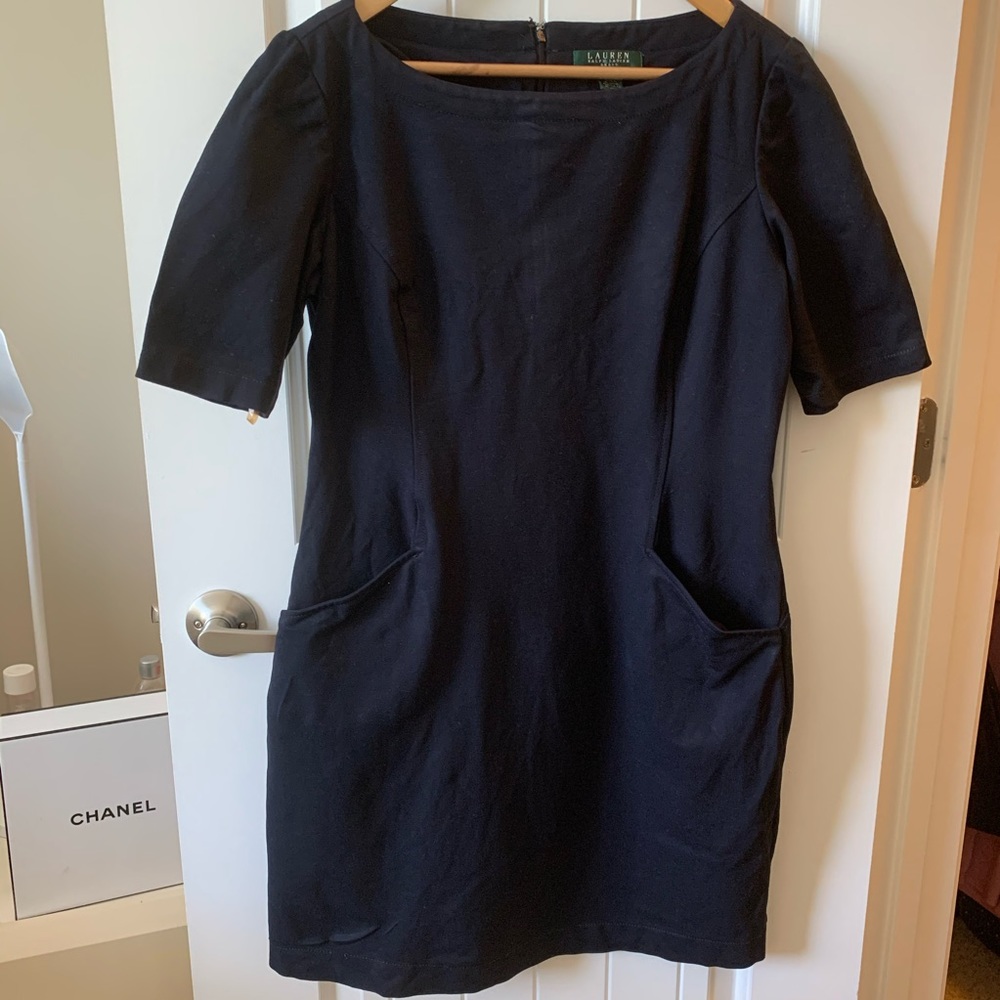 Blue navy dress. Ralph Lauren. 12